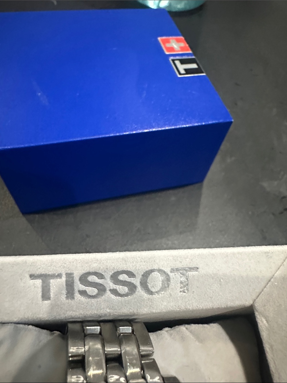 Tissot Silver Watch with Blue Dial and Stainless Bracelet - Picture 2 of 10